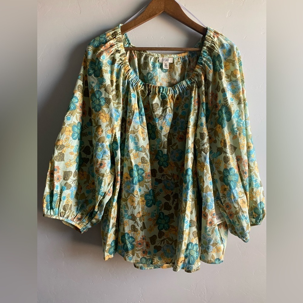 A.n.a - Floral OffShoulder Balloon sleeve Blouse